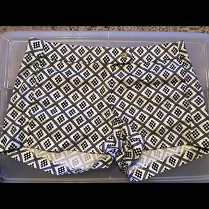 J Crew Black & White Stretch Shorts Size 6